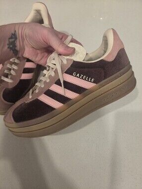 Adidas Gazelle Platform Sneaker - Pink & Burgundy